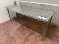 Stainless Steel Top Bench, approx. 1.82m x 615mm Please read the following important notes:- ***
