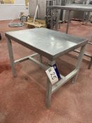 Stainless Steel Top Bench, approx. 750mm x 600mm Please read the following important notes:- ***