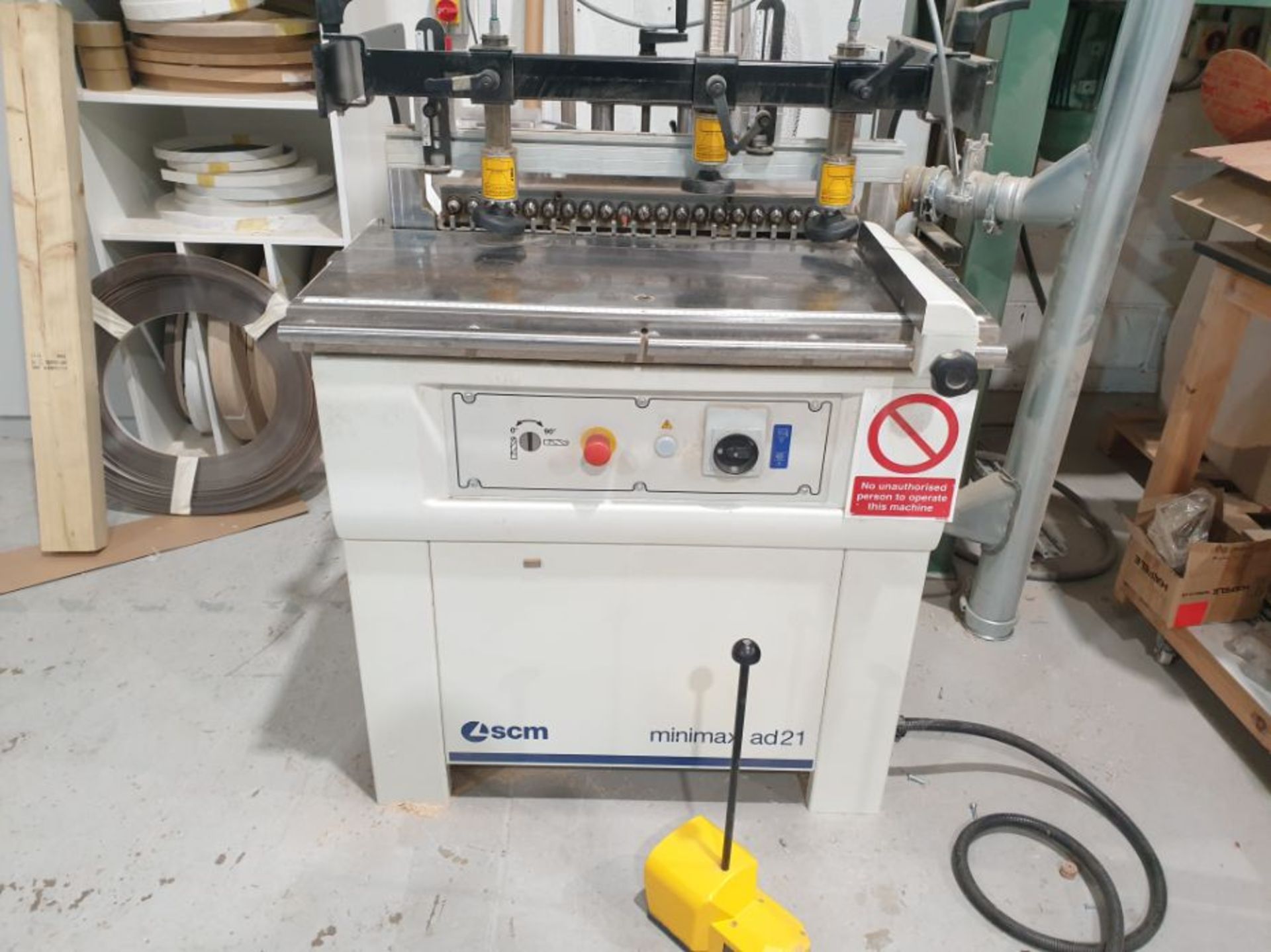 SCM Minimax AD21 Drilling Machine, Serial No. KK00003301, Year of Manufacture 2019, 21 spindle Panel
