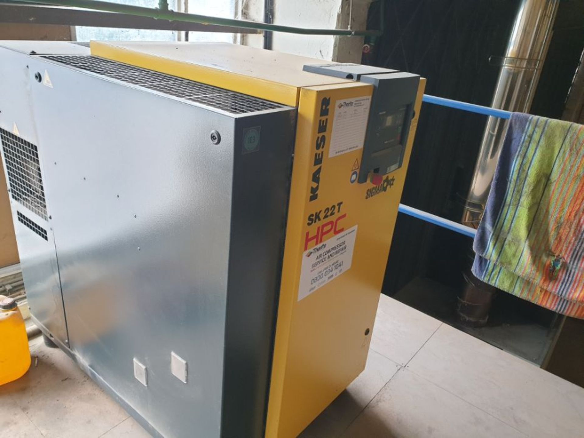 Kaeser HPC SK22T Air Compressor, Year of Manufacture 2016 (Located Skipton, BD23 2QR) Please read