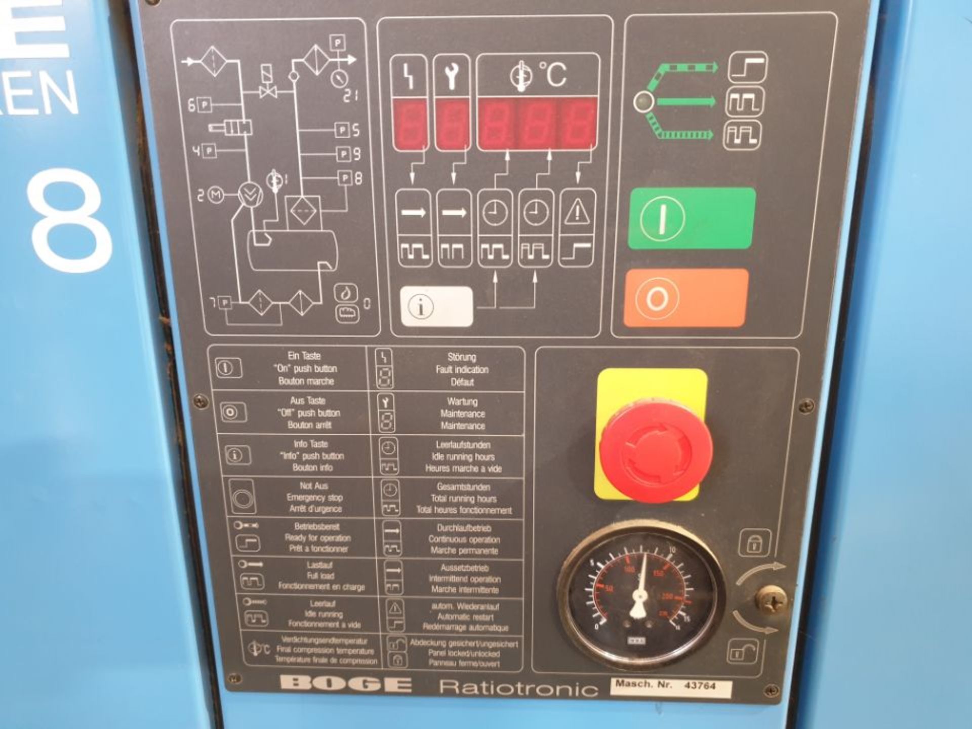 Boge SD8 Compressor with Separate Associated Receiver, Year of Manufacture 2002 (Located Warwick - Image 2 of 4