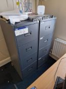 Two Silverline 4 Drawer Filing Cabinets (All contents Excluded) Please read the following