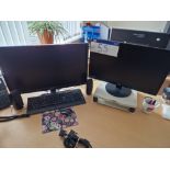 Xenta Desktop PC (Hard Drive Removed), Two Monitors, Keyboard and Mouse Please read the following