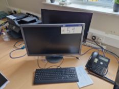 Lenovo Core Pentium Desktop PC (Hard Drive Removed), Two Monitors, Keyboard and Mouse Please read