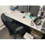 Cantilever Desk and Fabric Back Swivel Office Chair Please read the following important notes:- ***