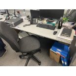 Cantilever Desk and Fabric Back Swivel Office Chair Please read the following important notes:- ***