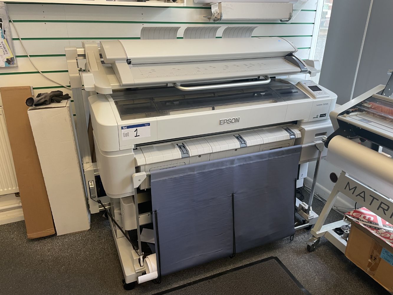 Contents of a Printing Shop incl. Canon Digital Print Press, Booklet Maker, Binding, Copying & Office Equipment, Surplus Paper Stock & Supplies