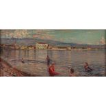 "Bagnanti a Maderno, lago di Garda" - Piero Focardi