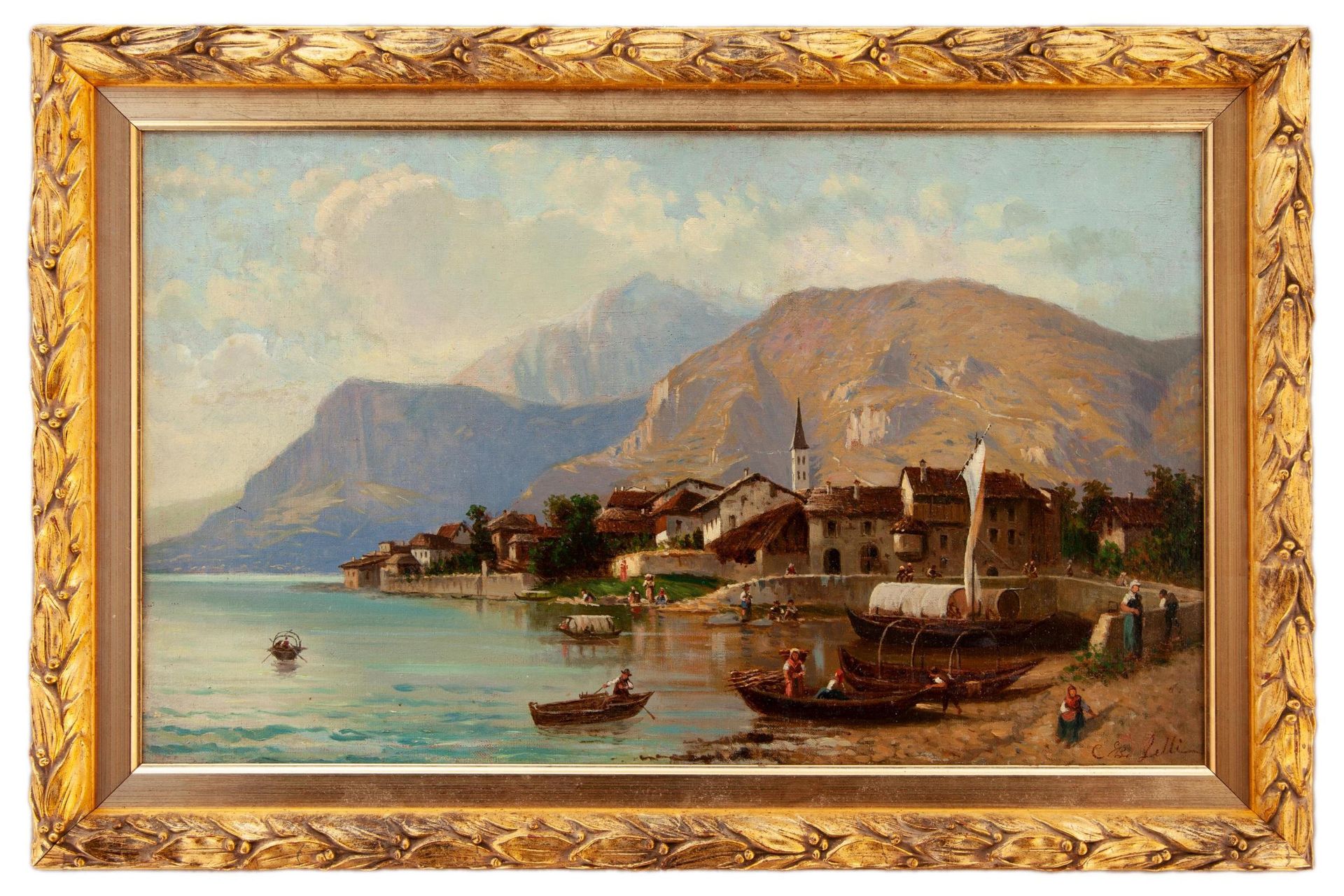 "Veduta di Omegna (lago d'Orta)" - Giovanni Battista Lelli - Bild 2 aus 5