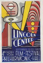 Roy Lichtenstein - Lincoln Center, 1966 (Backed Onto Linen)