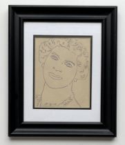 Andy Warhol - Drawing, Hand Signed w/ Estate Stamp