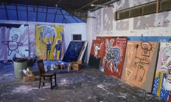 Jean Michel Basquiat - His Studio on 100 Prince Street, 1982