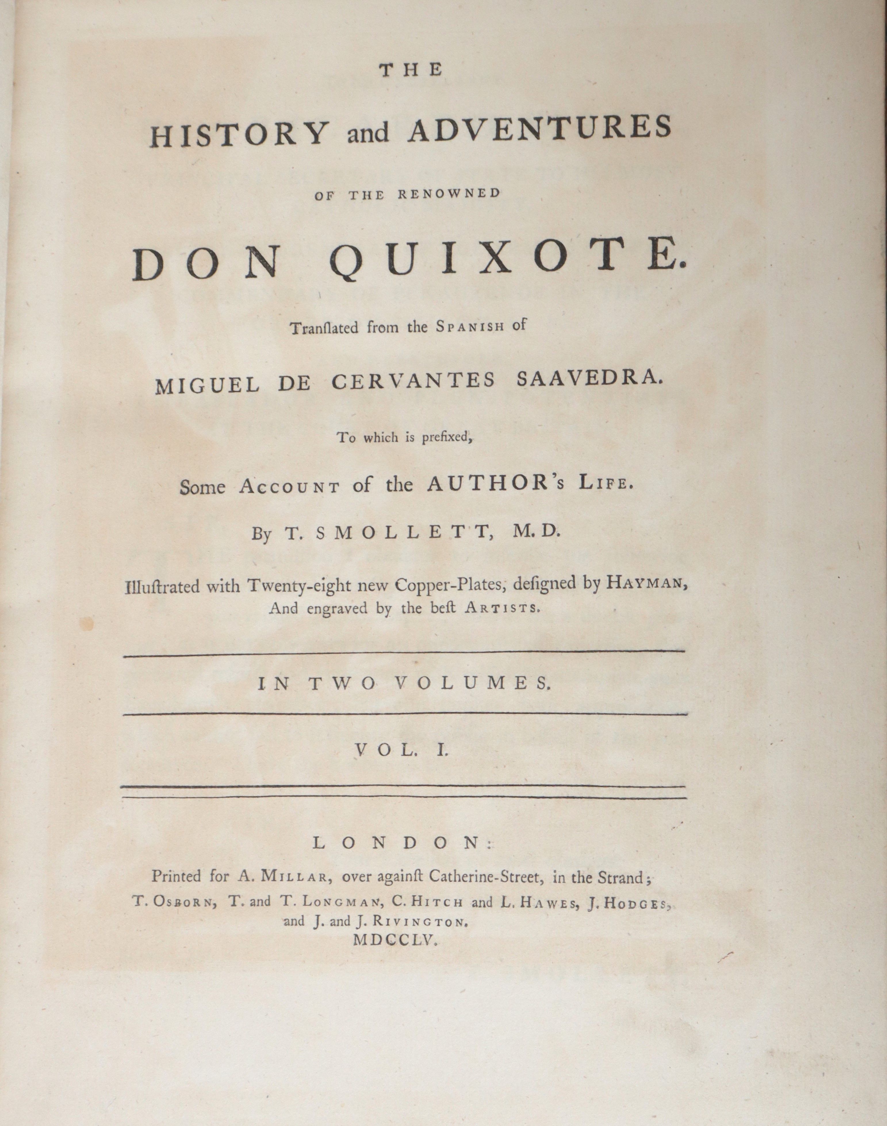 History And Adventures of Don Quixote, Smollett Edition 1755 - Image 4 of 11