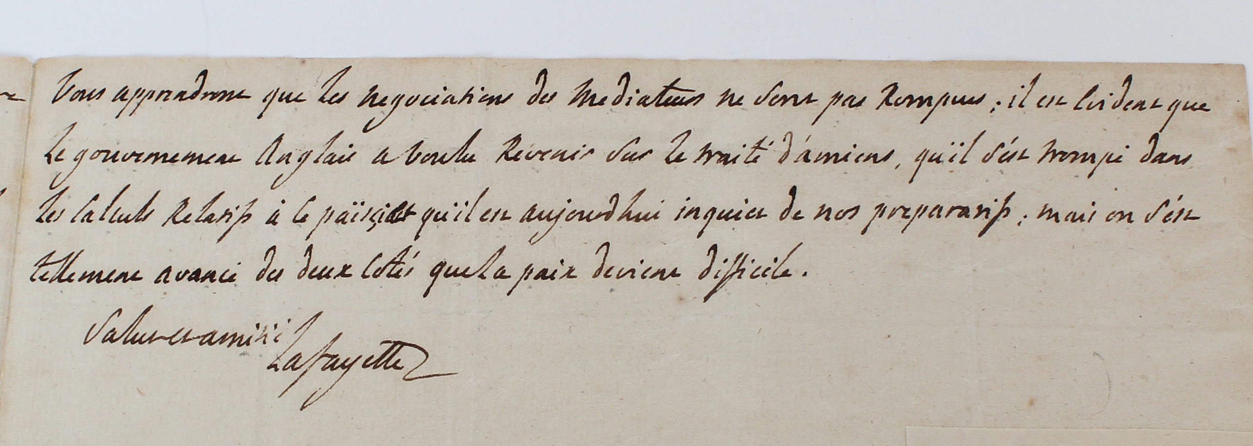 Letter Written And Signed By Lafayette 1803 - Image 3 of 4