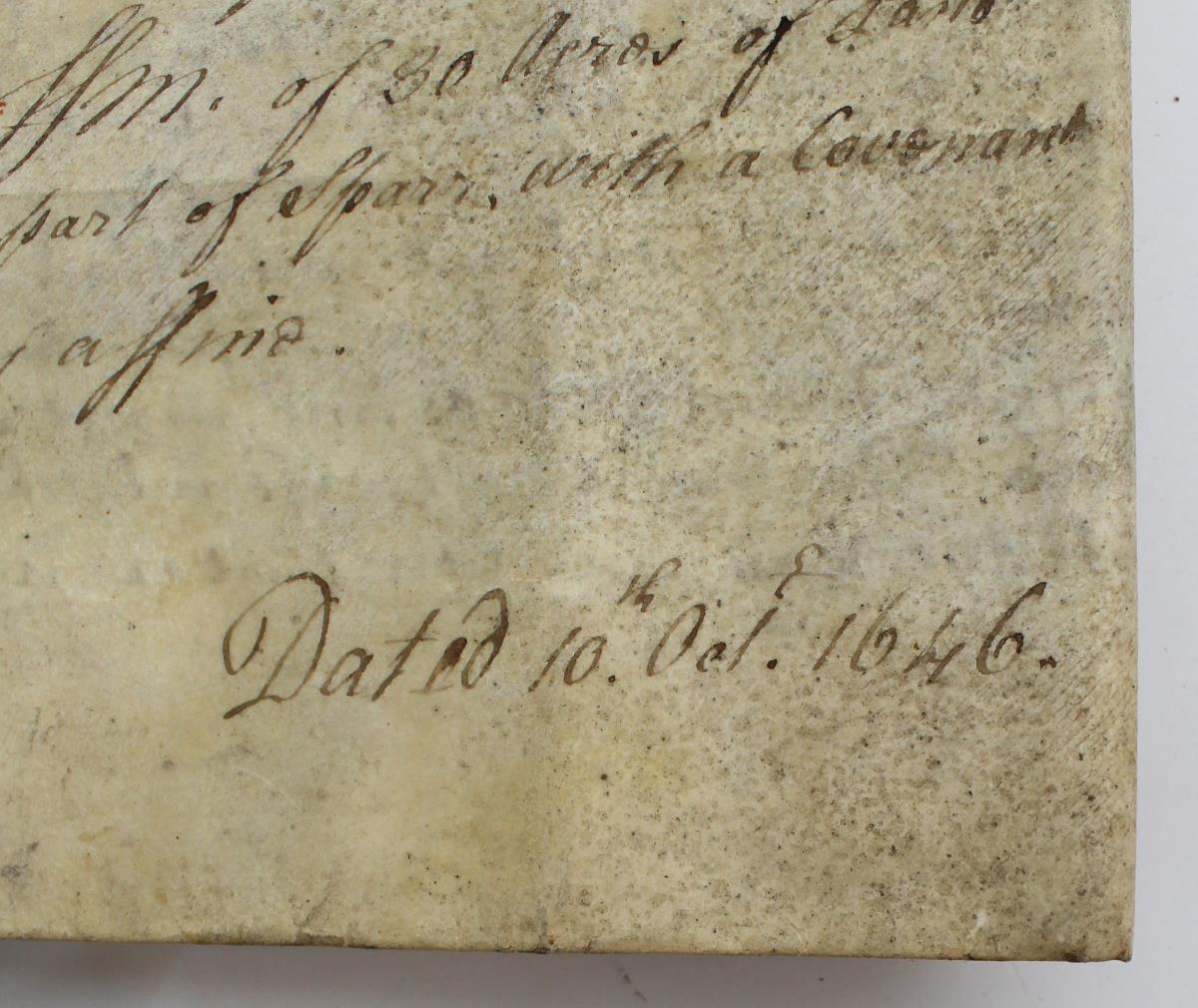 Indentured Servant Contract 1646 - Image 2 of 7