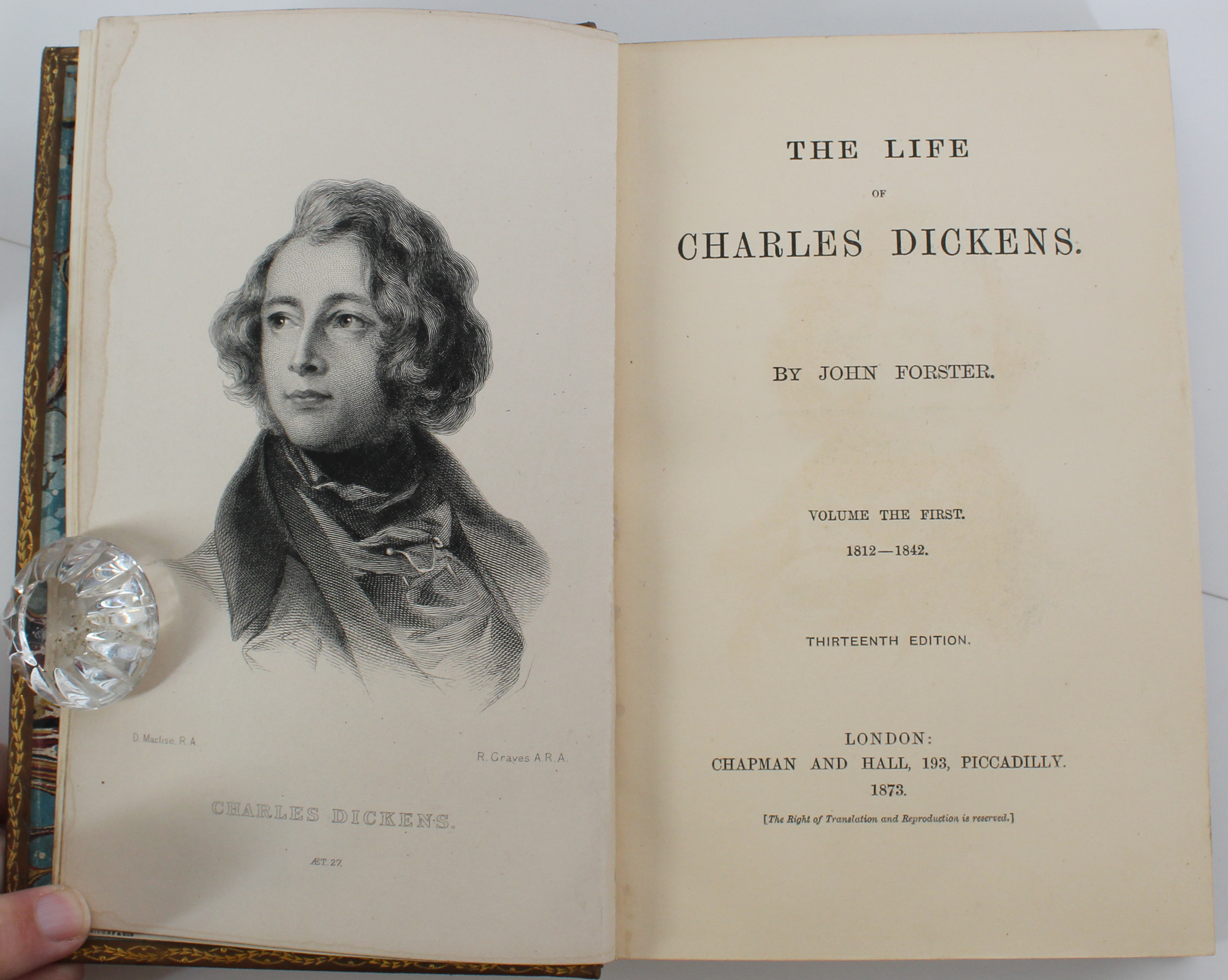 Life of Charles Dickens, Forster, 3 Vols. 1873-74 - Image 2 of 3