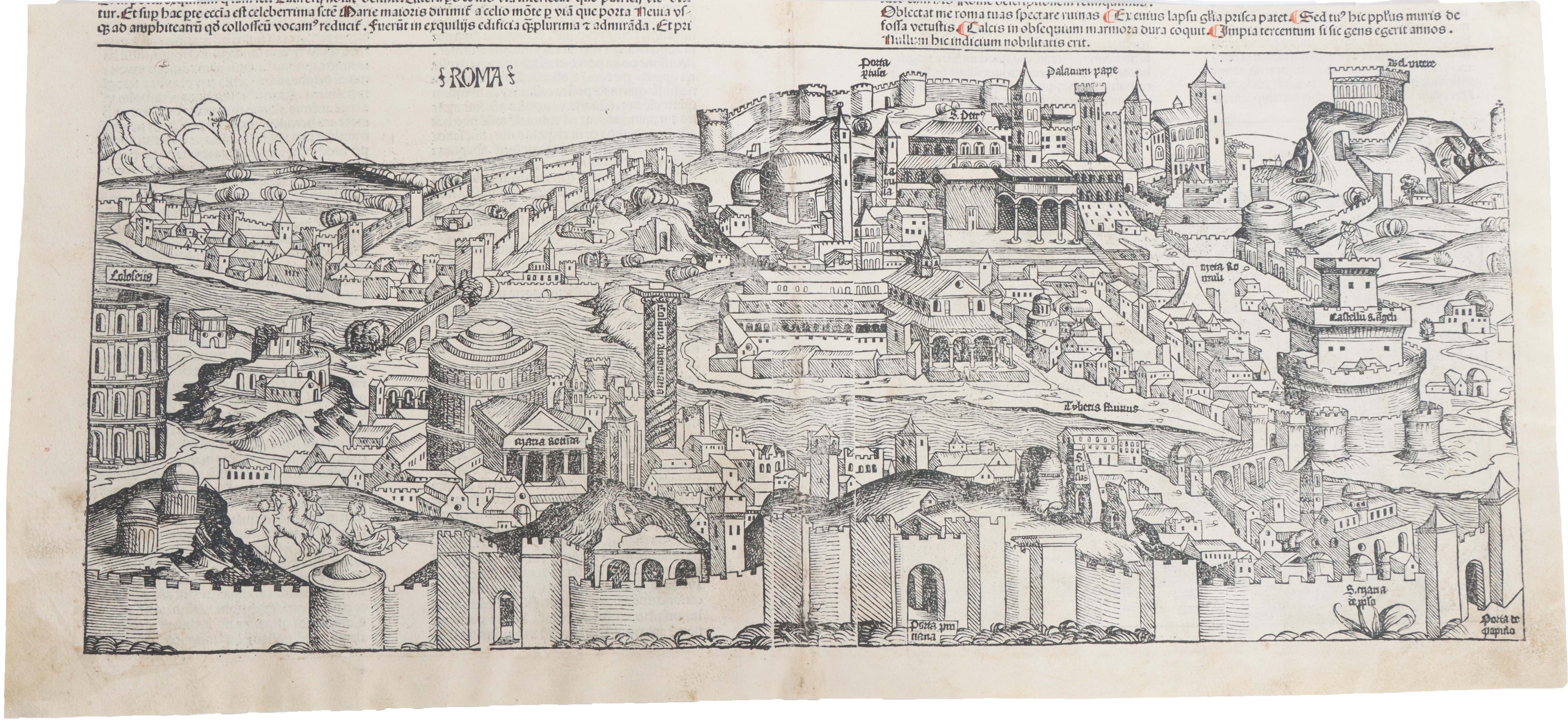 Late 15th Century Engraving of Rome