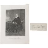 Poet William Cullen Bryant Autograph from 1875 w/ Historic Picture