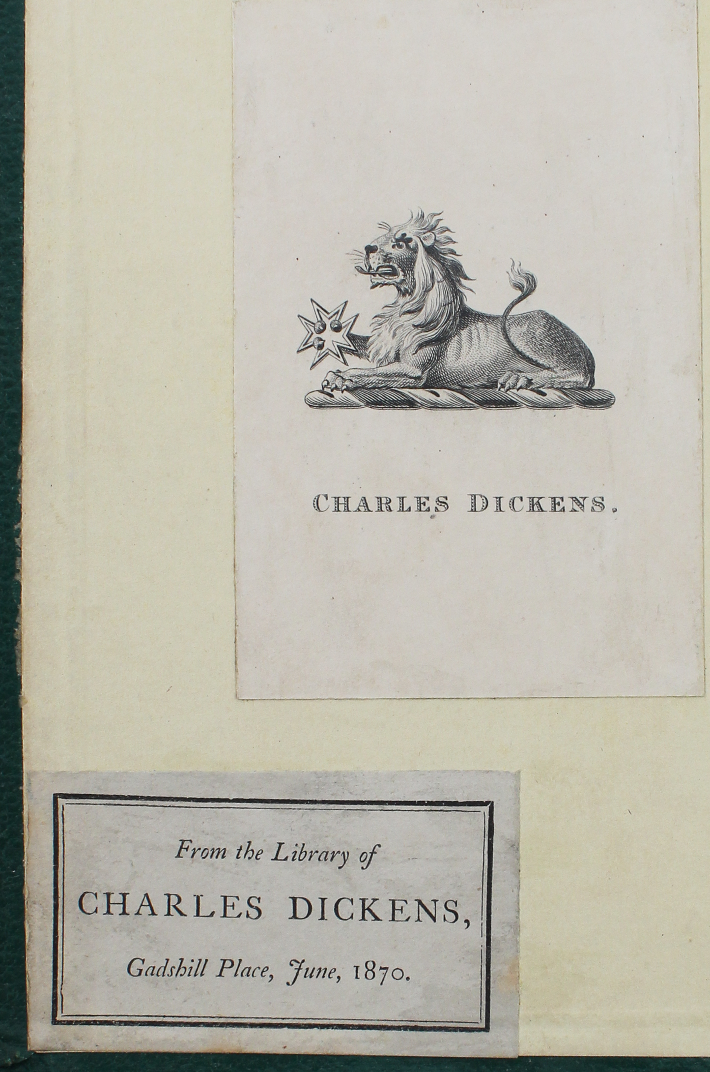 Book from Dickens' Own Library w His Own Bookplate - Image 5 of 5