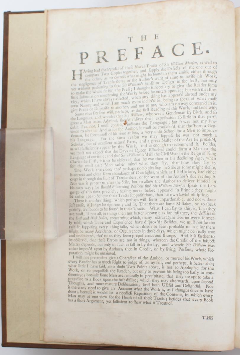 Monson’s Naval Tracts in Six Books, London 1703 - Image 5 of 7