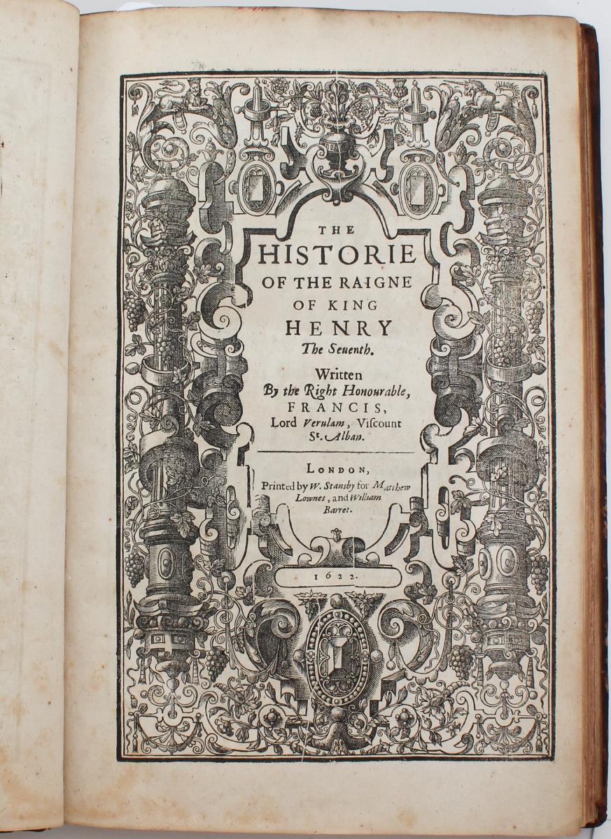 Bacon, Historie of Raigne of Henry the 7th,1622 - Image 5 of 7
