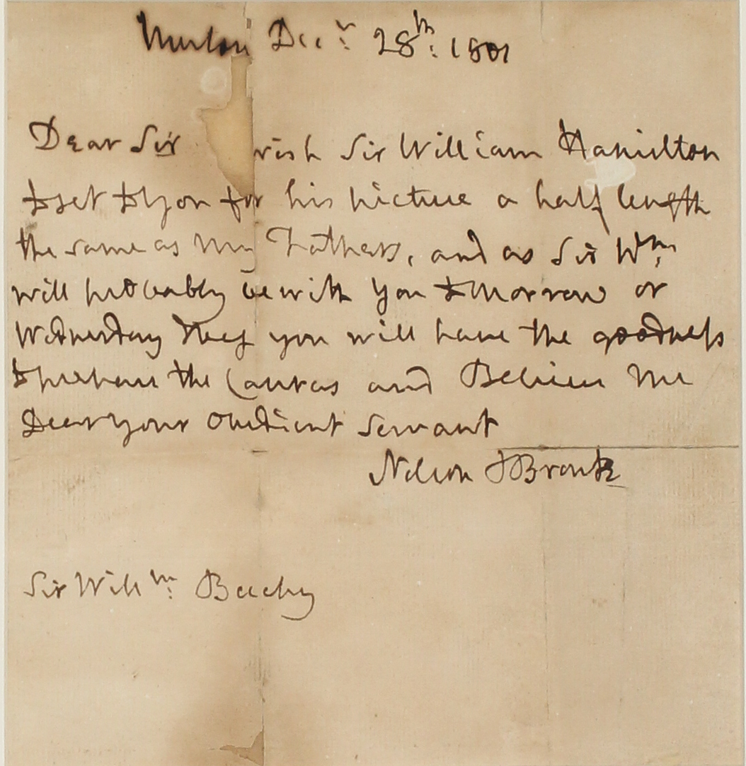 Lord Nelson Portrait And Letter 1801 - Image 3 of 11