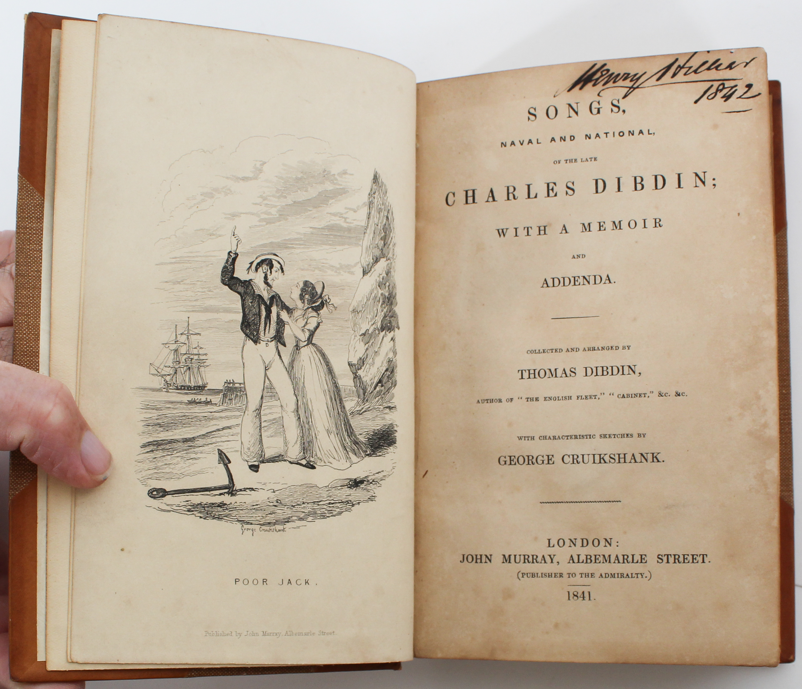 Charles Dibdin Songs, Cruikshank Sketches 1841 - Image 3 of 6