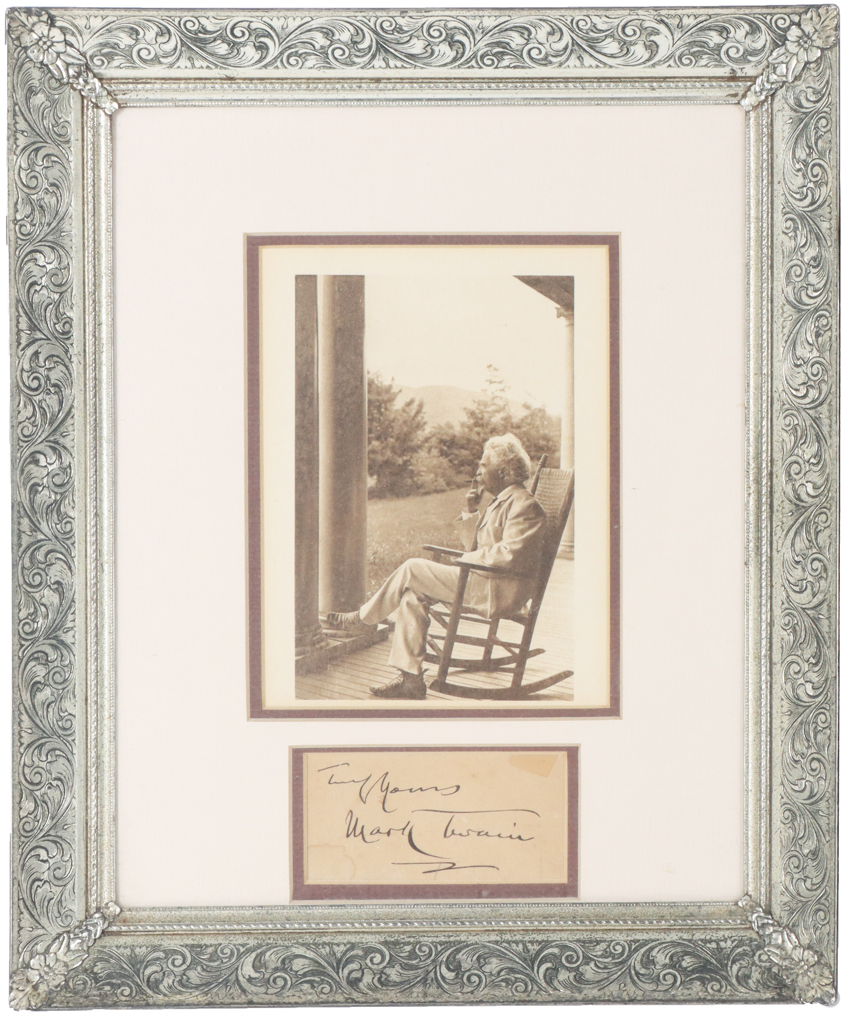 Historic Mark Twain Autograph w/ Iconic Photo