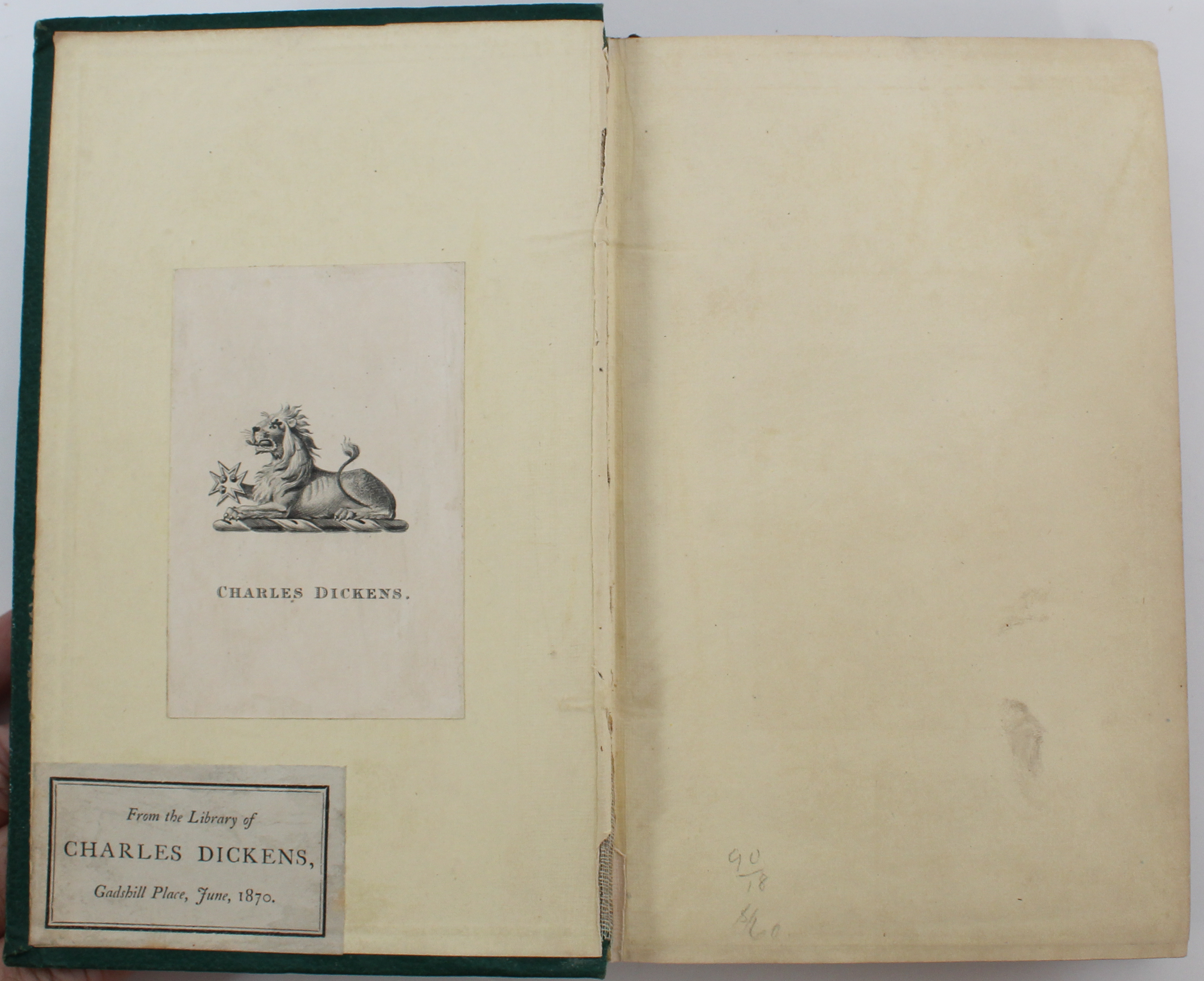 Book from Dickens' Own Library w His Own Bookplate - Image 4 of 5