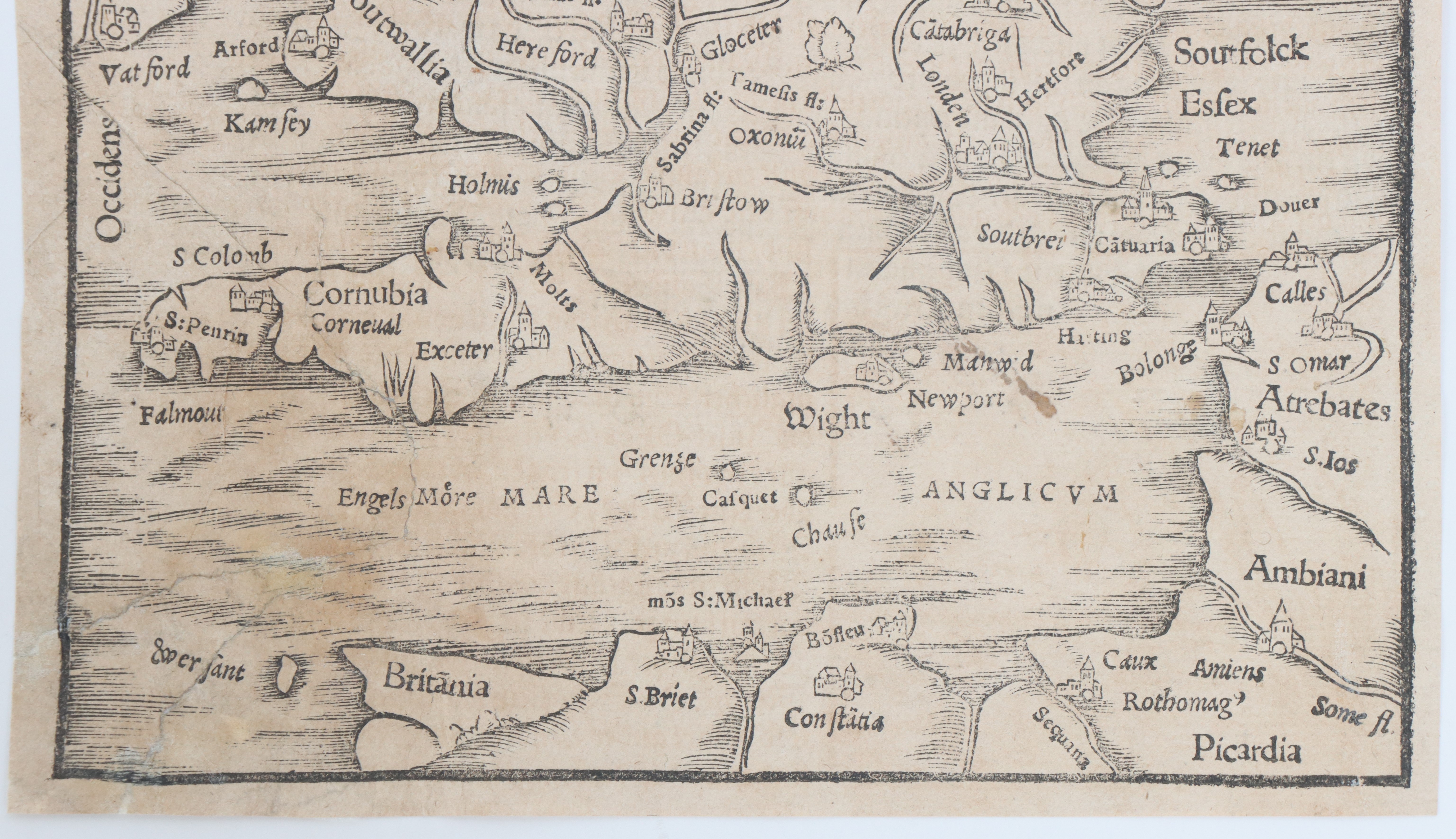 16th Century Map Of The British Isles - Image 4 of 8