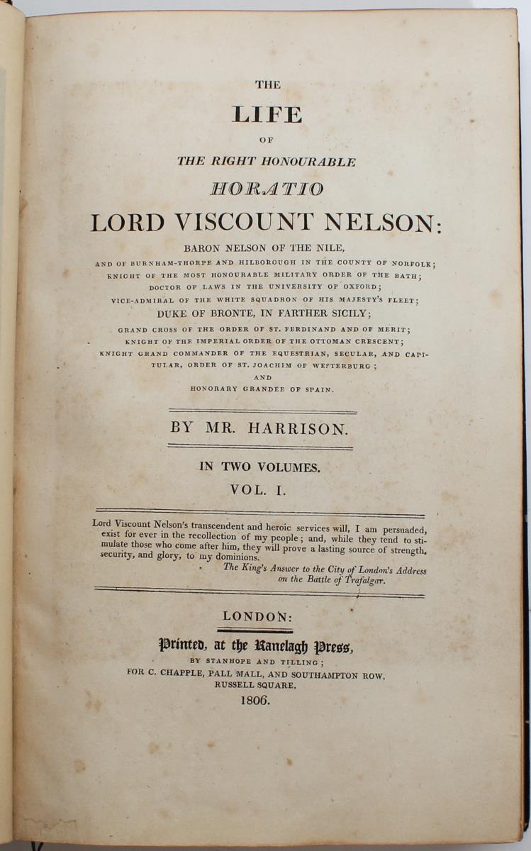 The Life of Lord Nelson, 1806 - Image 7 of 7
