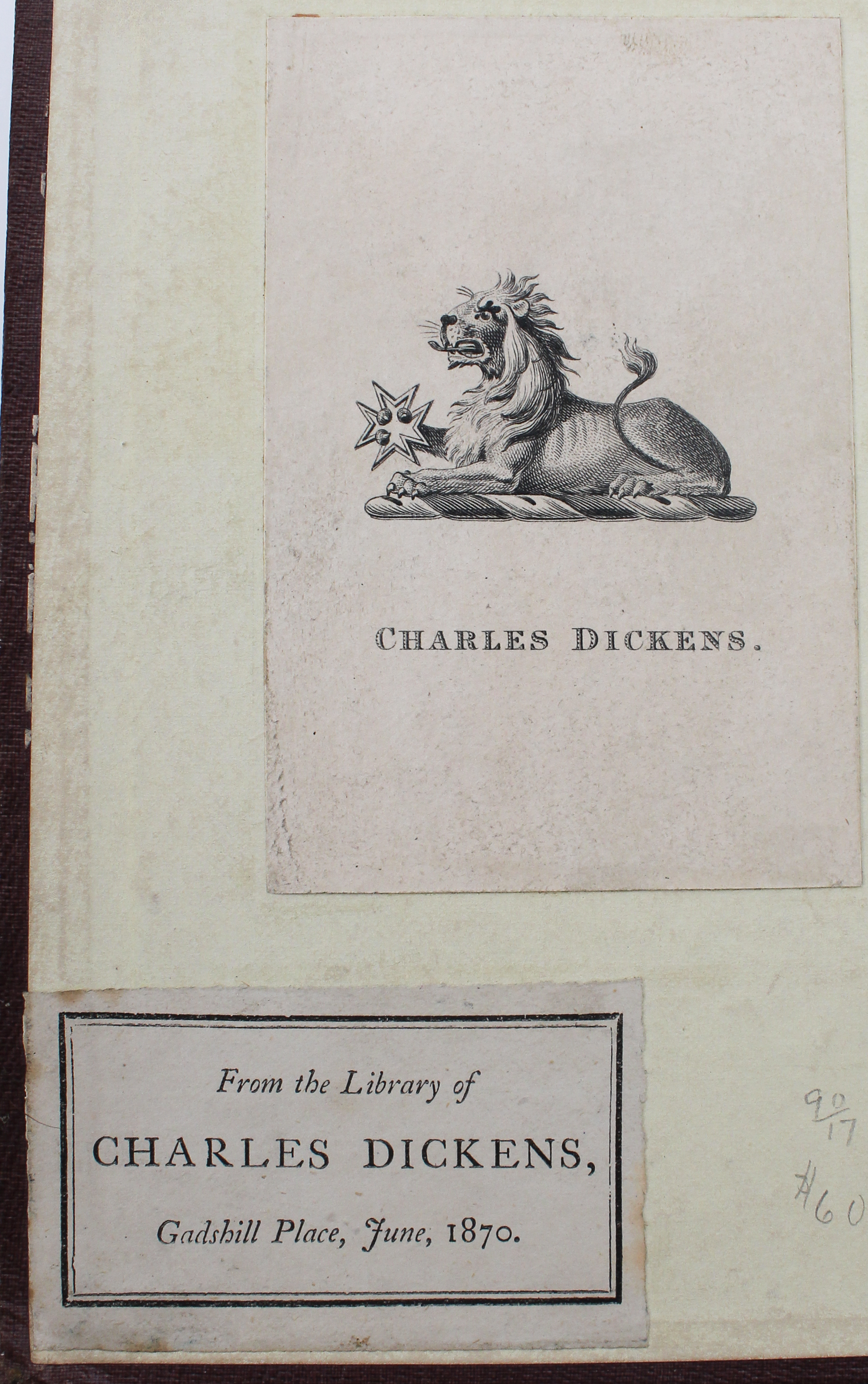 Book from Dickens' Own Library w His Own Bookplate - Image 5 of 6