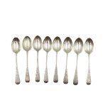 (8) English Georgian Sterling Silver Spoons 5ozt
