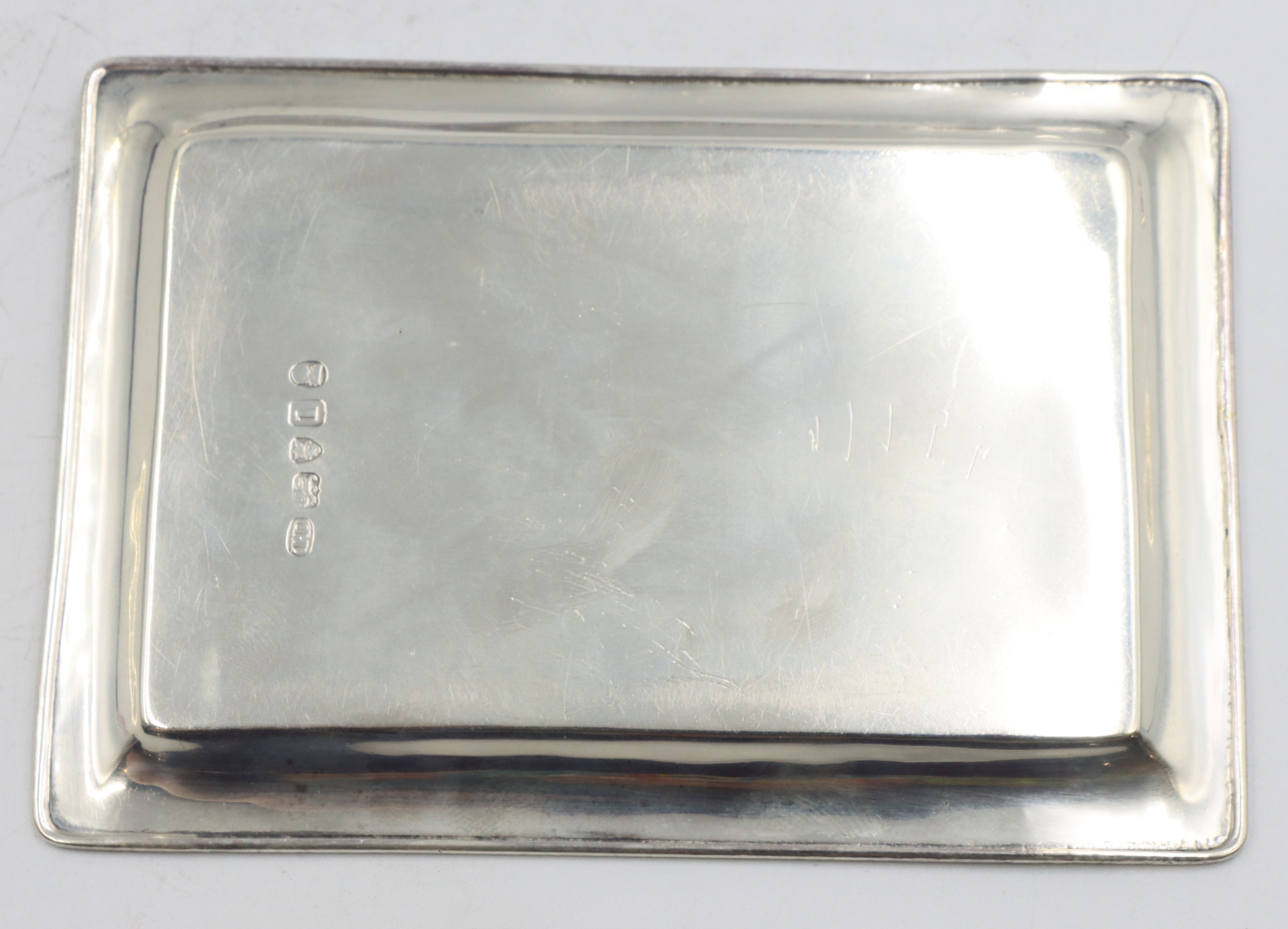 English Sterling Silver Tray with Armorial 3 ozt - Image 3 of 7