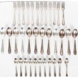 (35) Pc Continental Silver Flatware, 83.5 OZT