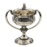 Important Repousse Sterling Silver Loving Cup 8ozt