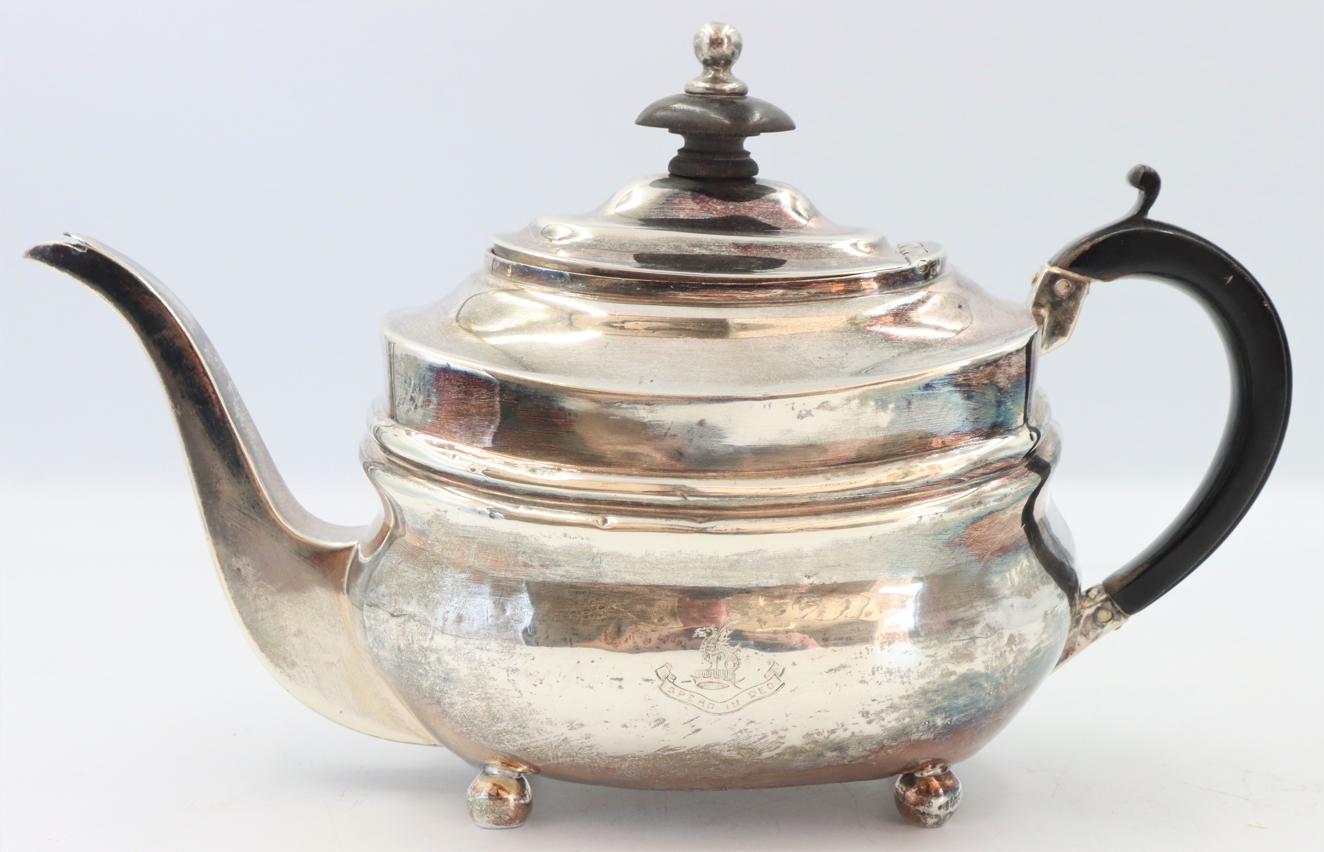 Early 19C English Georgian Sterling Teapot 9.42 oz - Image 2 of 14