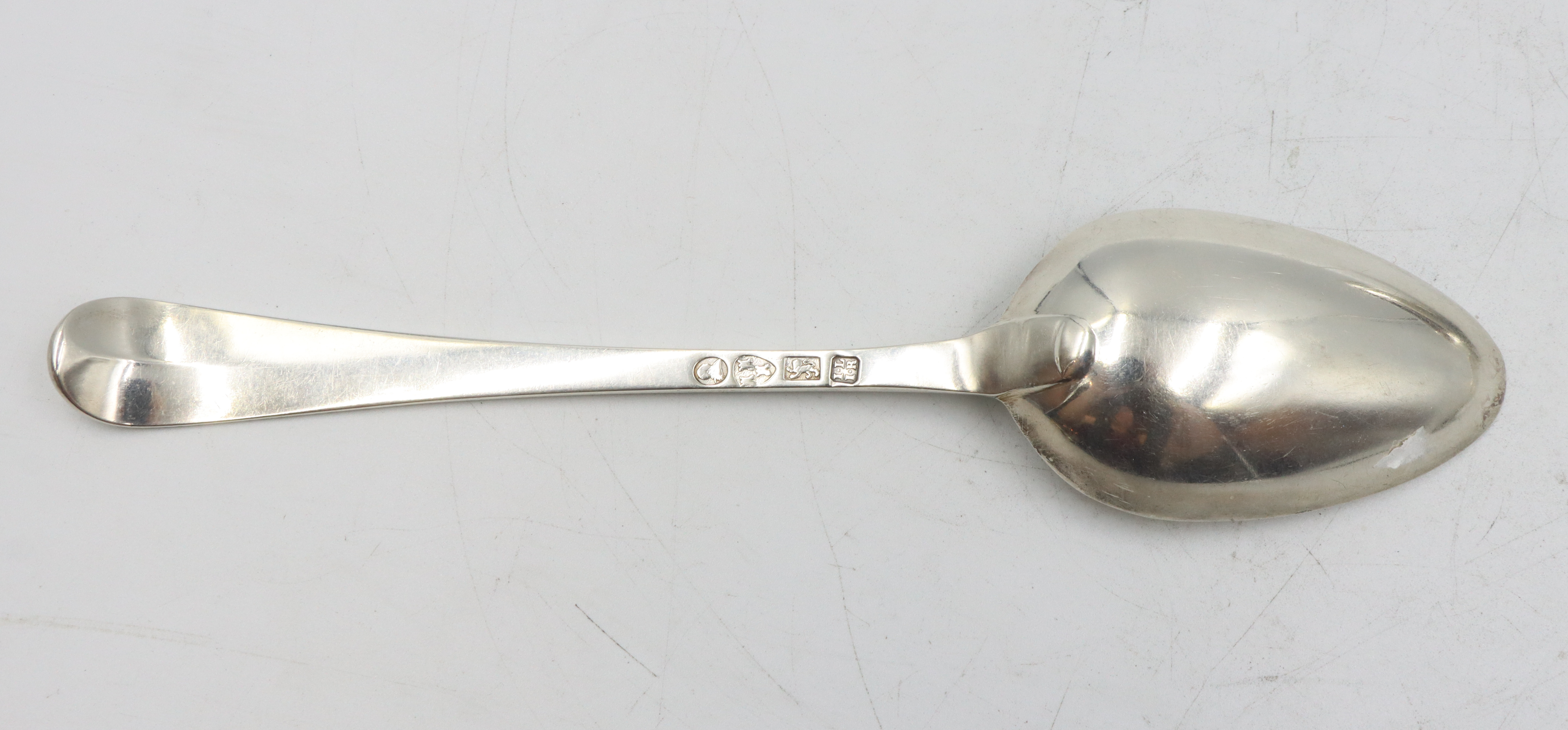 (5) English Georgian Sterling Silver Spoons 11.2oz - Image 2 of 5
