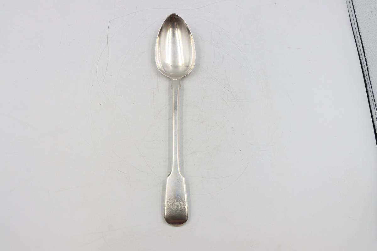 English Georgian Sterling Silver Spoon 3.86 ozt - Image 4 of 17