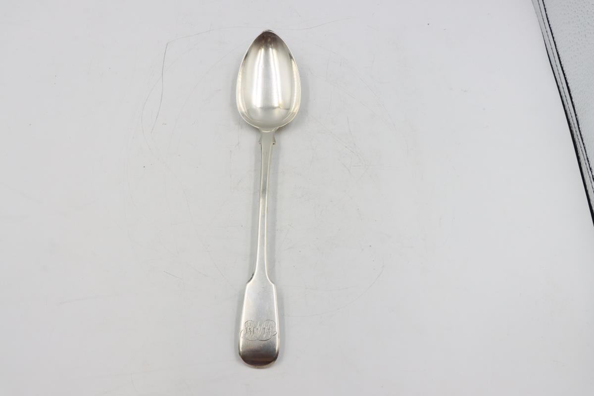 English Georgian Sterling Silver Spoon 3.86 ozt - Image 2 of 17