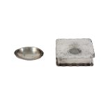 Sterling Box and Silver Trinket Dish, 6.8 ozt