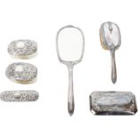 (6) Piece Silver Vanity Set