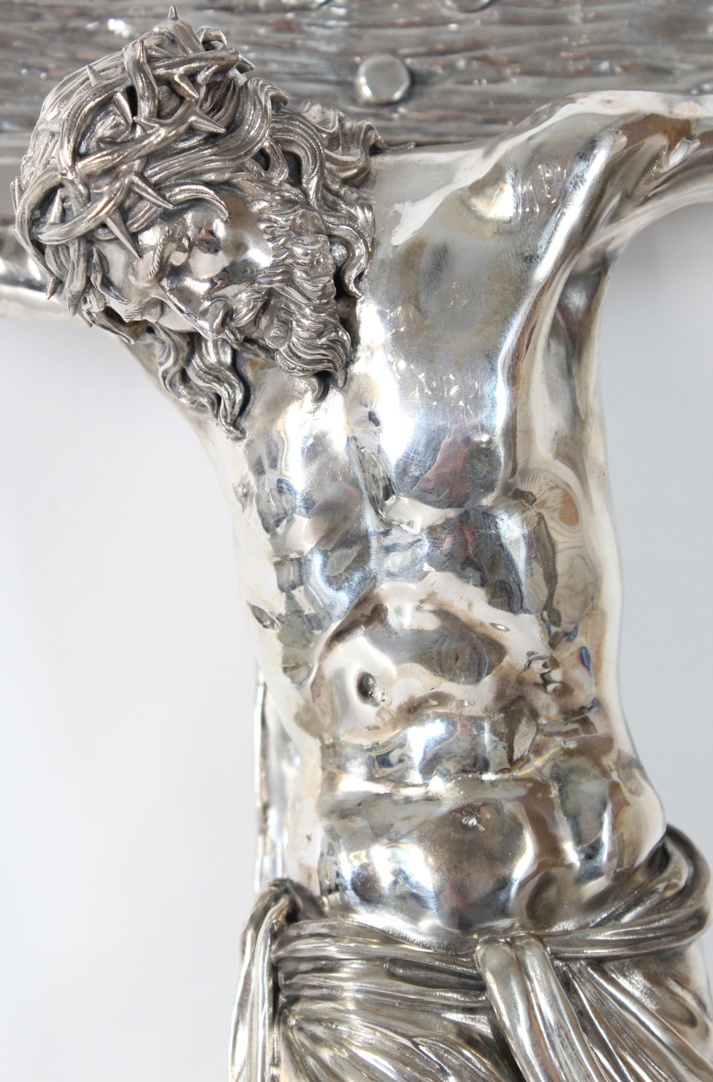 Large Italian 800 Silver Crucifix, 39 OZT - Image 8 of 17
