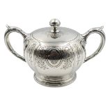 Gorham Sterling Silver Sugar Bowl Engraved 15ozt