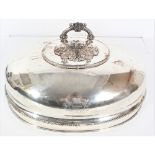 Monumental Silver Plated "Crested" Food Dome 19thC