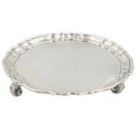 Antique English Sterling Silver Salver 6.4 ozt