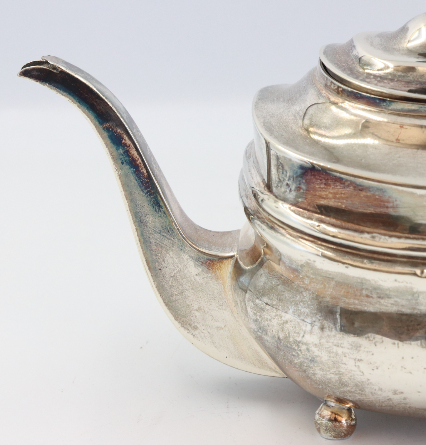 Early 19C English Georgian Sterling Teapot 9.42 oz - Image 7 of 14