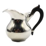 Sterling Silver Creamer w Wooden Handle, 2.2 ozt