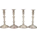 (4) Early English Sterling Candlesticks, 96 ozt