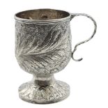 Sterling Silver Repousse Drinking Cup 4.8 ozt